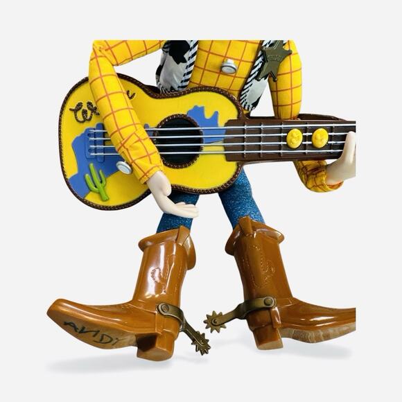 1999 Toy Story Singing Woody Figure Playing Guitar Hat Tested Buzz Lighteryear - Picture 4 of 7